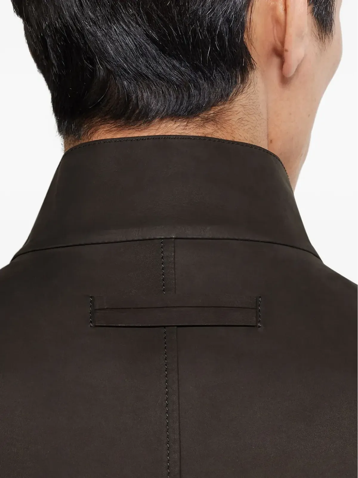 Zegna Il Conte カーフレザー ジャケット - 画像5