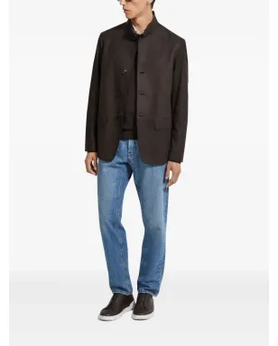 Zegna Il Conte カーフレザー ジャケット - サムネイル2