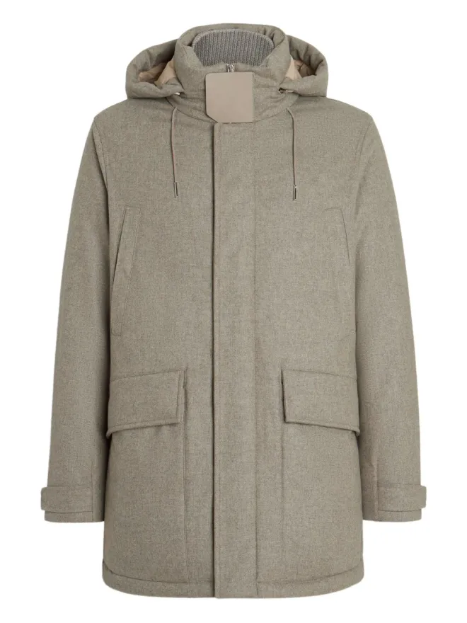ZEGNA Zegna フード付きパーカコート - グレーの商品画像
