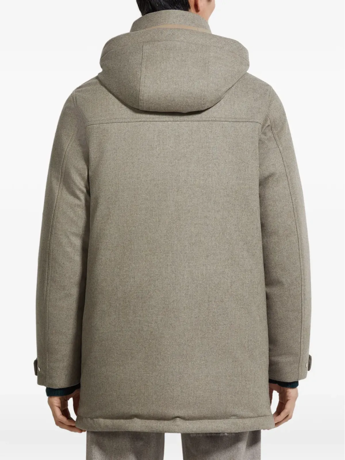 Zegna フード付きパーカコート - グレー - 画像4