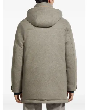 Zegna フード付きパーカコート - グレー - サムネイル4
