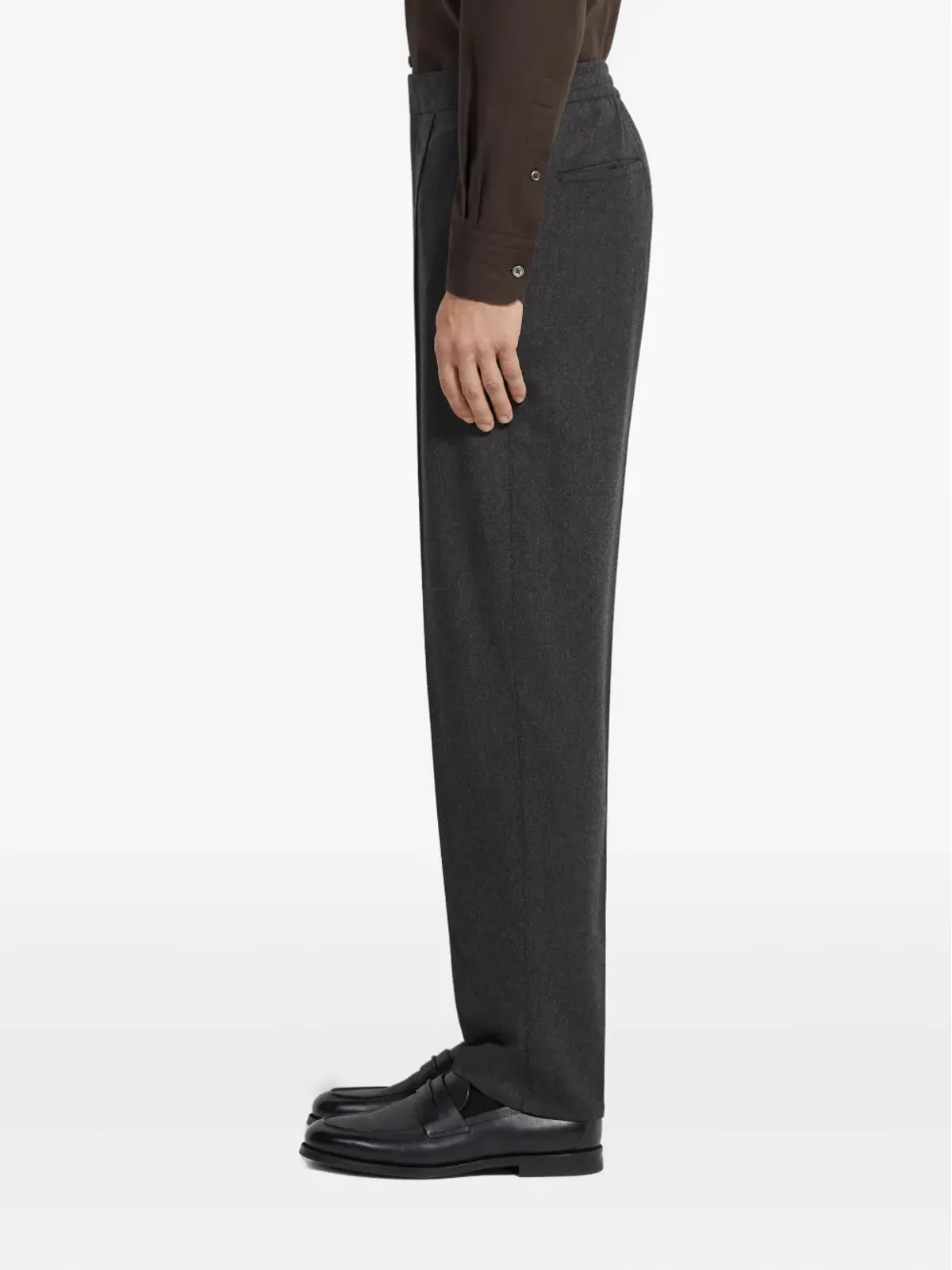 Zegna ウール混紡 テーパードパンツ - 画像3