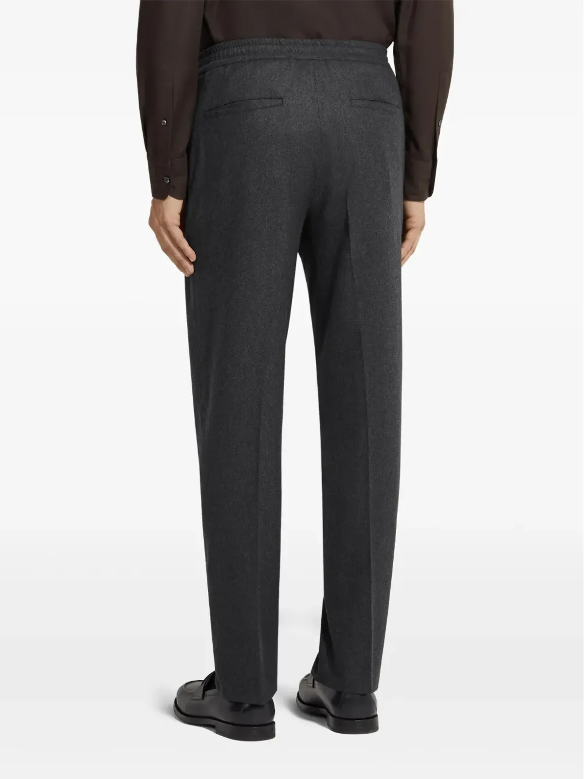 Zegna ウール混紡 テーパードパンツ - 画像4