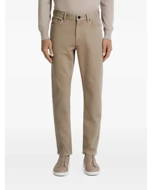 Zegna レザーパッチ ストレッチコットンパンツ - サムネイル2