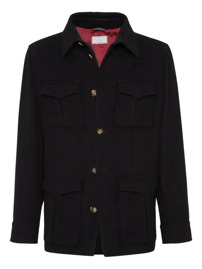 Brunello Cucinelli Brunello Cucinelli カシミア ミリタリージャケットの商品画像