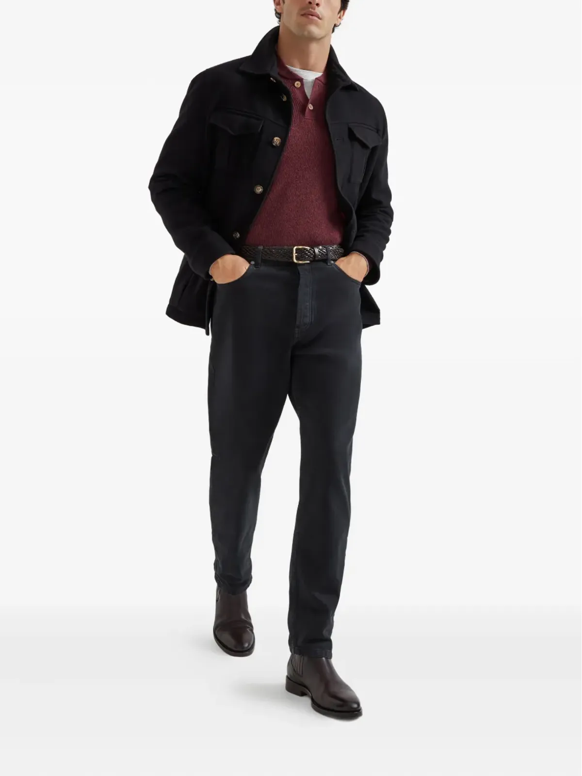 Brunello Cucinelli カシミア ミリタリージャケット - 画像2