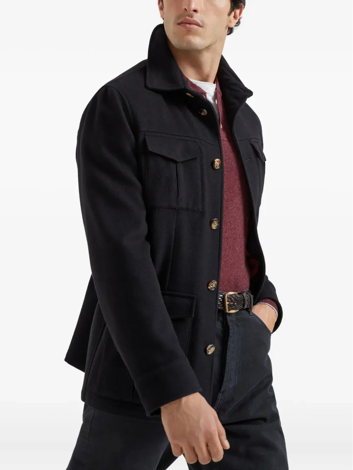 Brunello Cucinelli カシミア ミリタリージャケット - 画像4