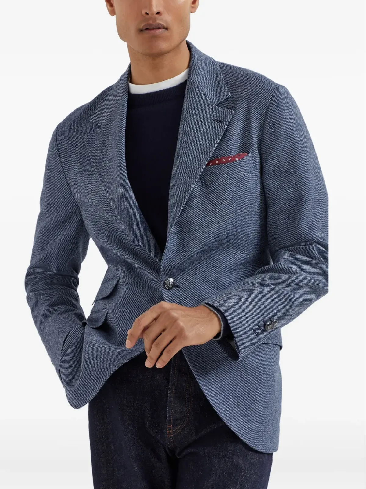 Brunello Cucinelli Cavallo ウール混紡ブレザー - 画像3
