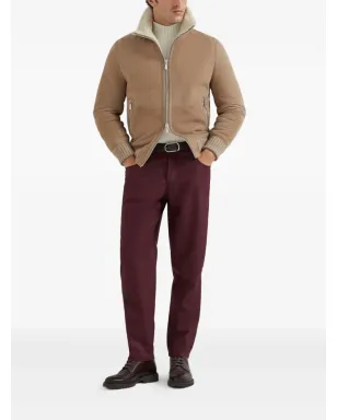 Brunello Cucinelli シアリングカラー付きスエードジャケット - サムネイル2