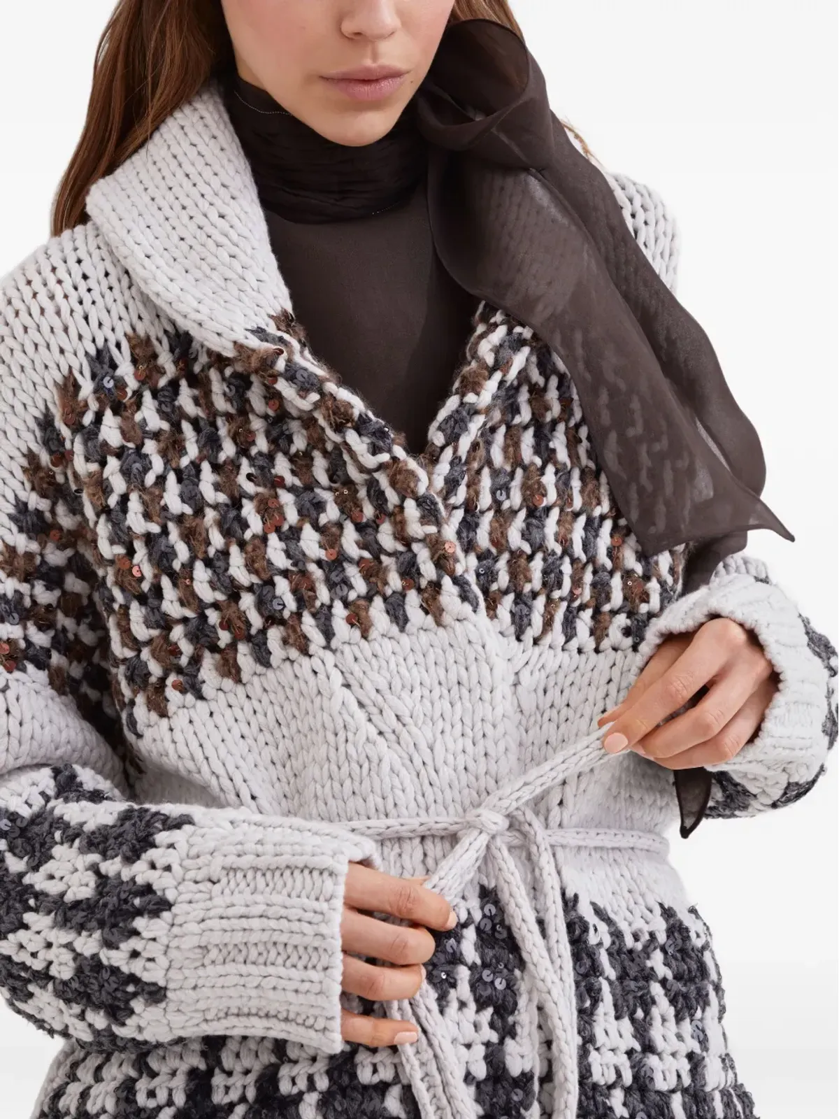Brunello Cucinelli ショールラペルカーディガン - 画像5