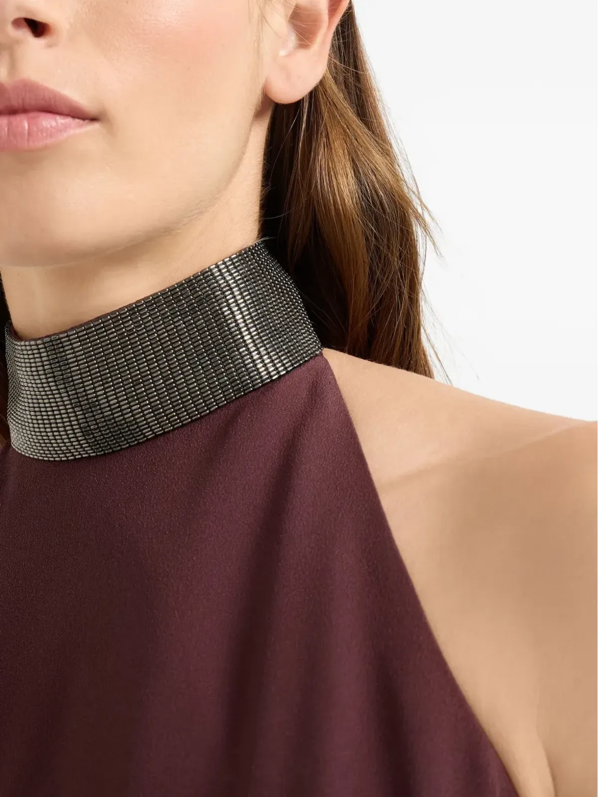 Brunello Cucinelli 装飾ホルターネックドレス - 画像5