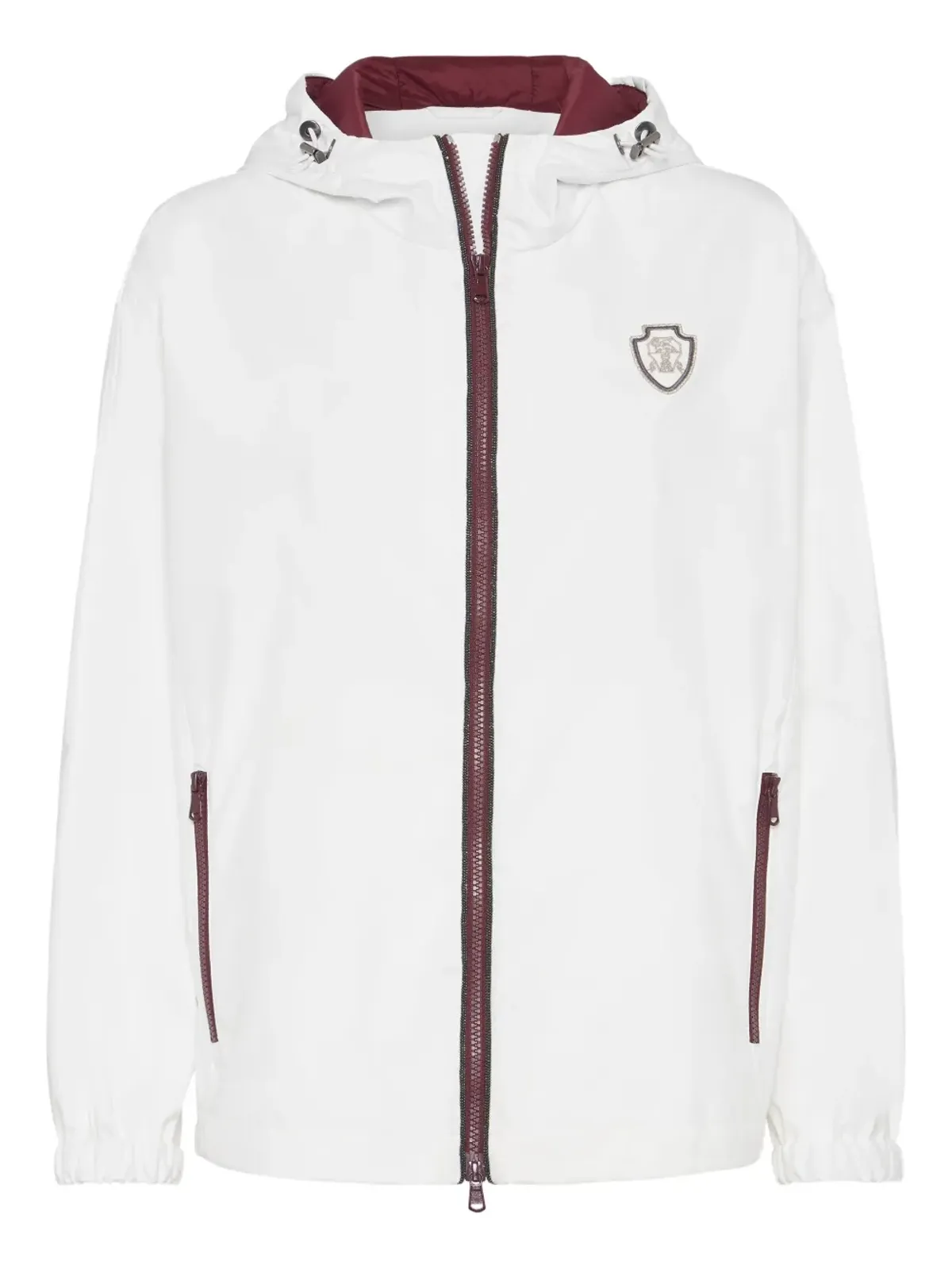 Brunello Cucinelli ロゴパッチ フード付きジャケット - 画像1