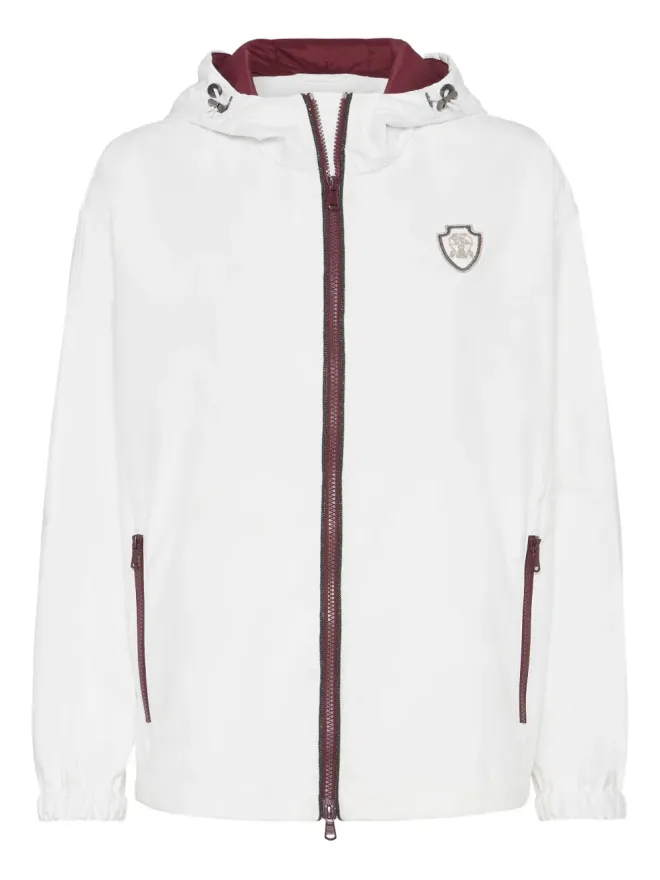 Brunello Cucinelli Brunello Cucinelli ロゴパッチ フード付きジャケットの商品画像
