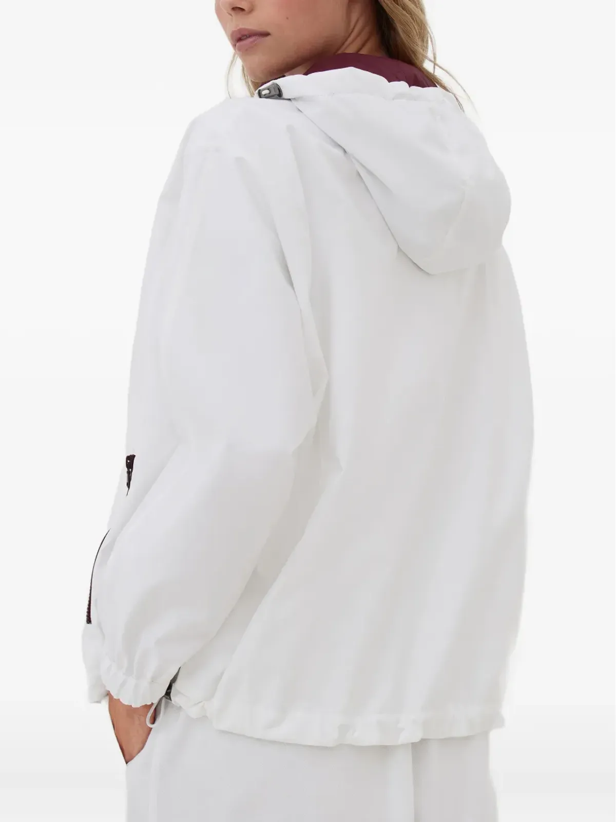 Brunello Cucinelli ロゴパッチ フード付きジャケット - 画像3