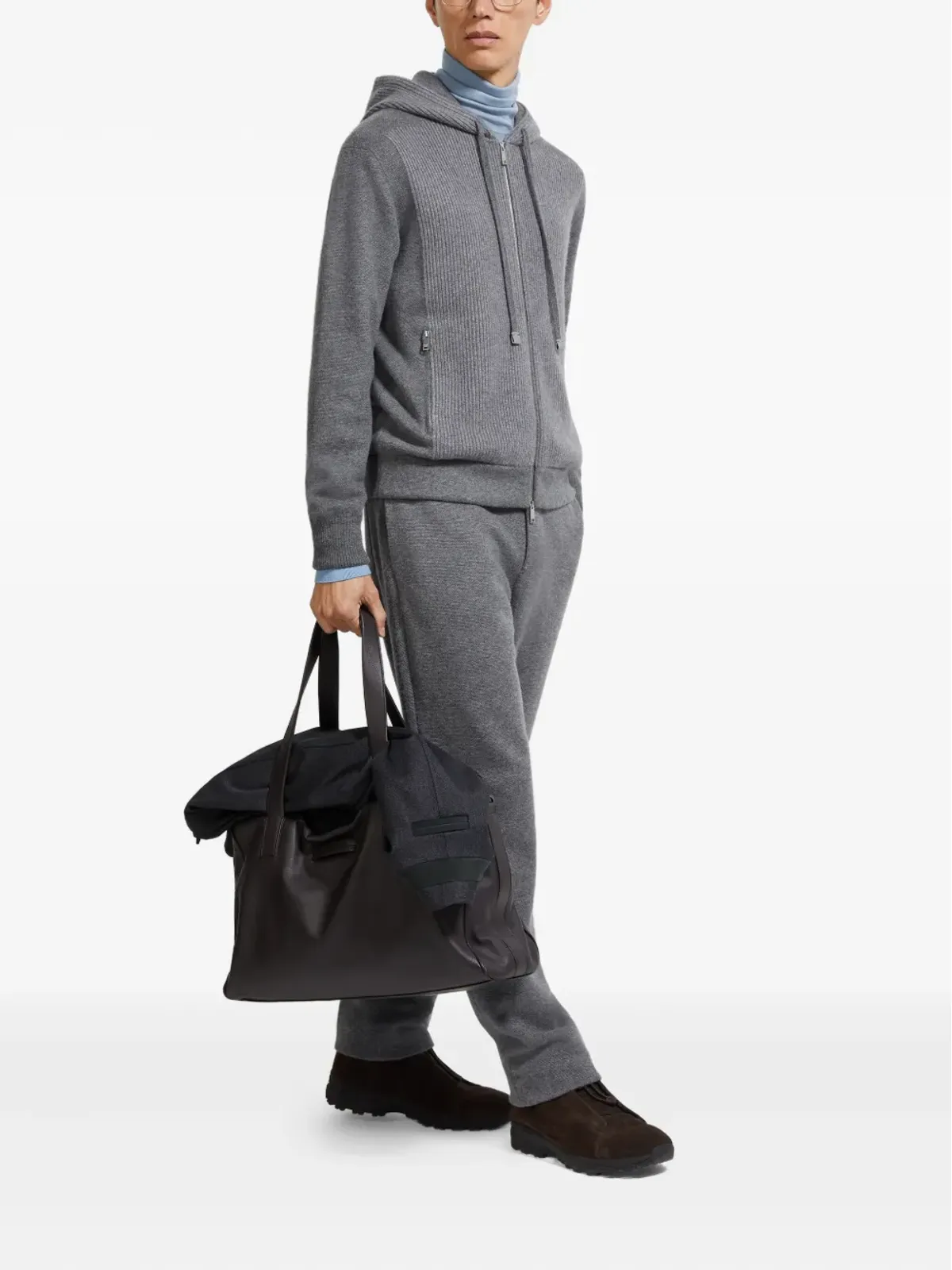 Zegna グレーのカシミヤパンツ - 画像2