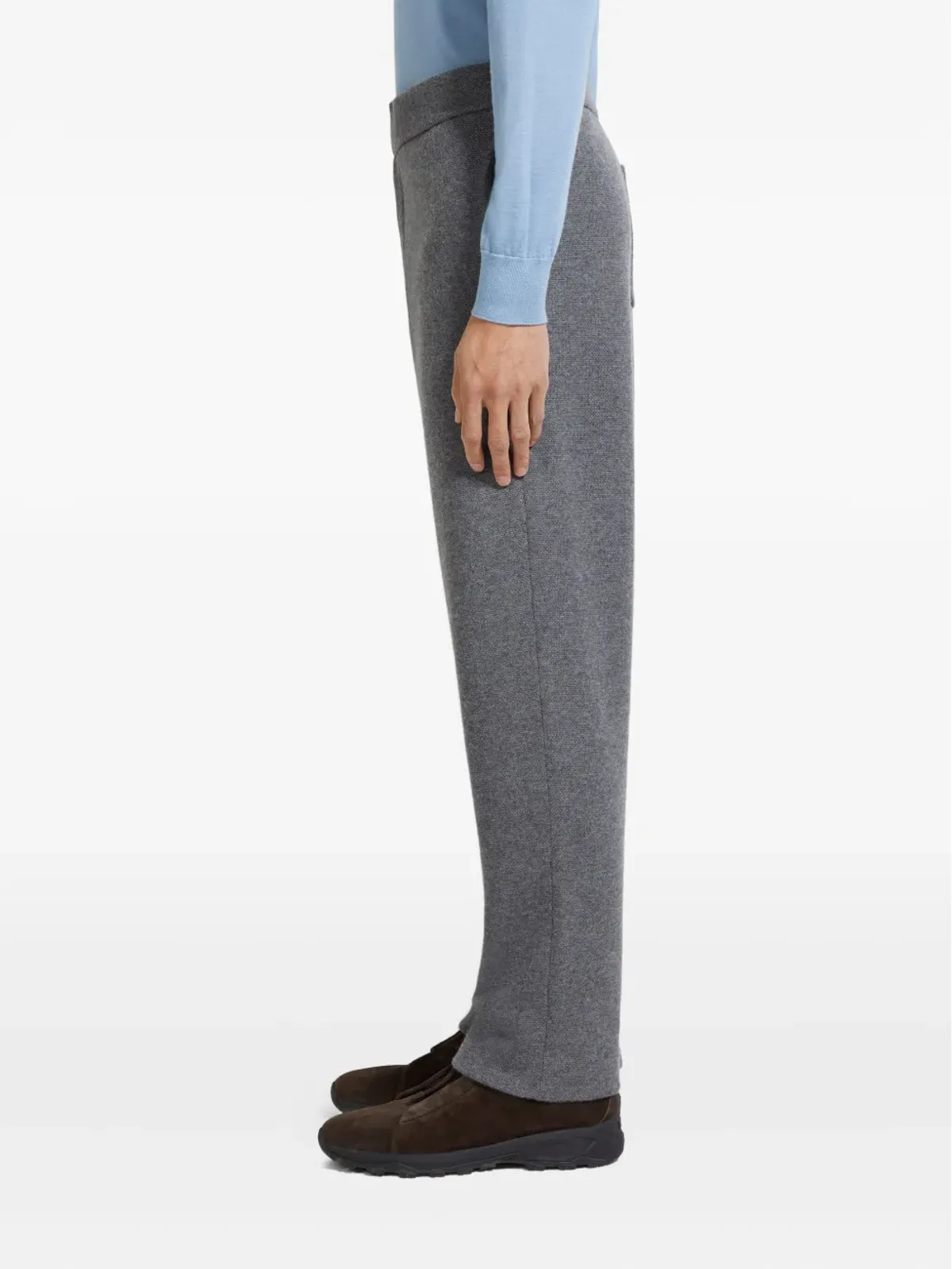 Zegna グレーのカシミヤパンツ - 画像3