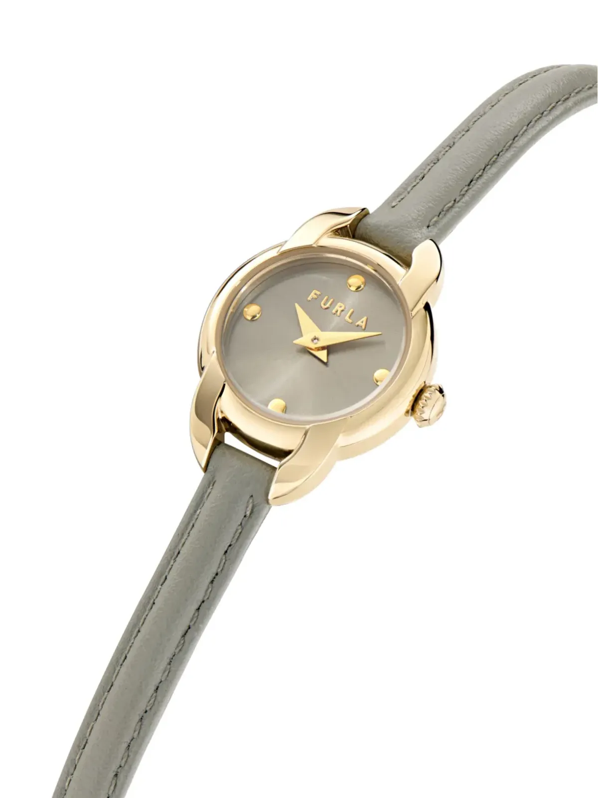 Furla レザーストラップ時計 グリーン - 画像3