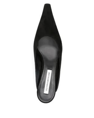 Victoria Beckham ポインテッドトゥ レザー ミュール - サムネイル4