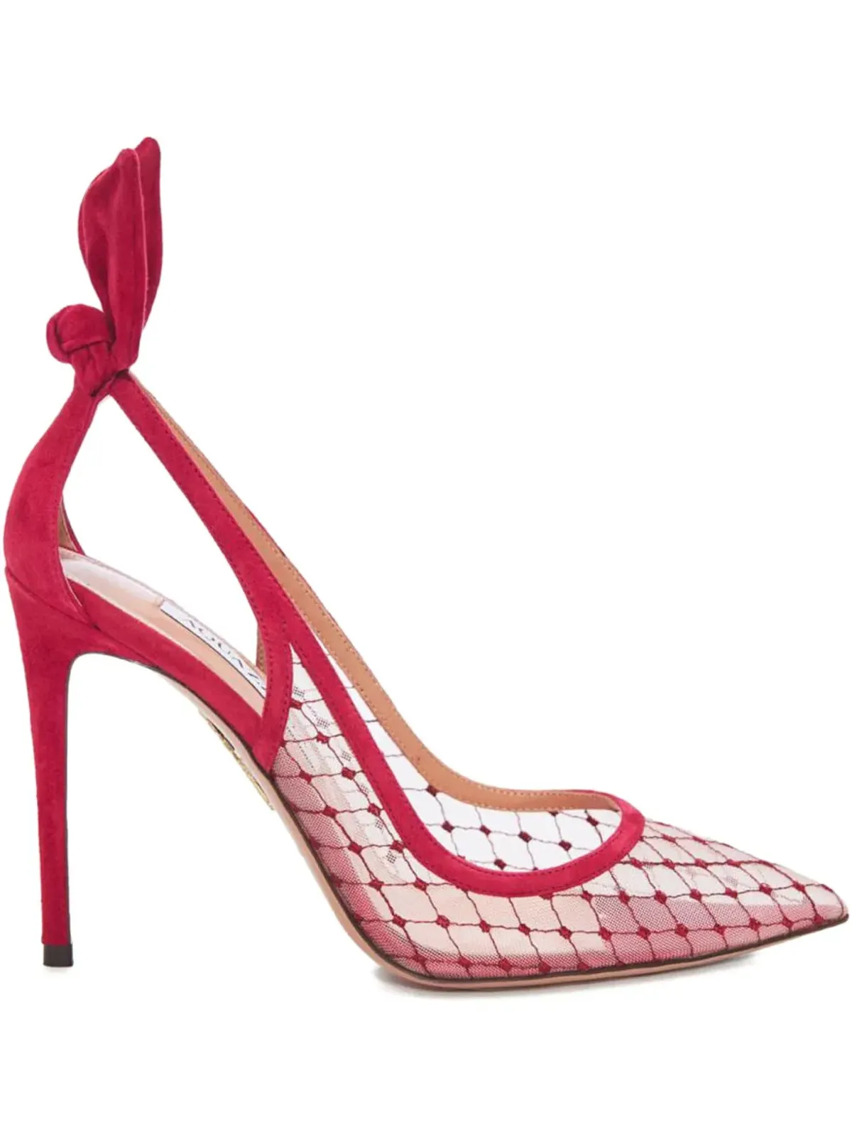 Aquazzura メッシュパネル入りストレットパンプス - 画像1