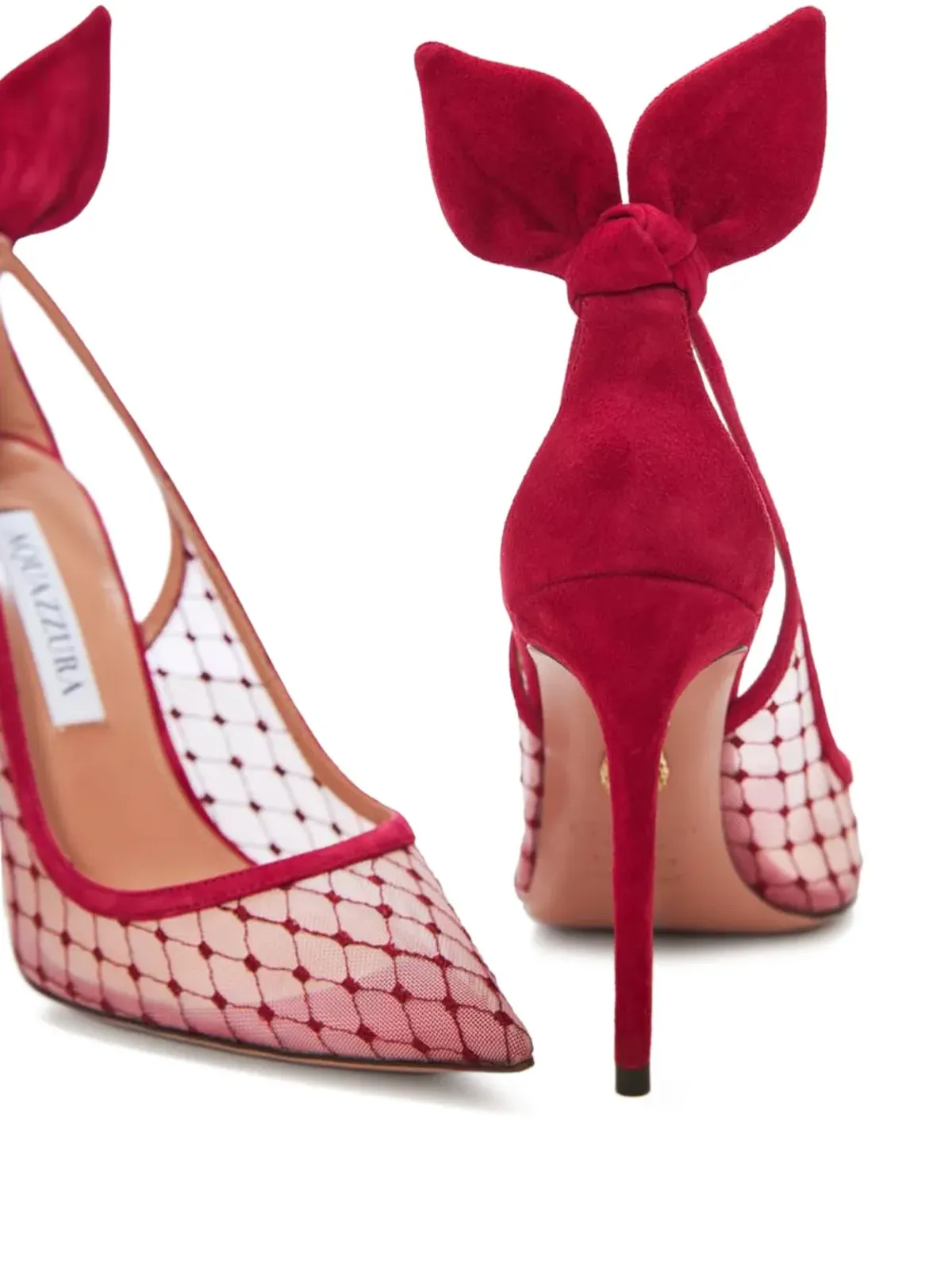 Aquazzura メッシュパネル入りストレットパンプス - 画像2