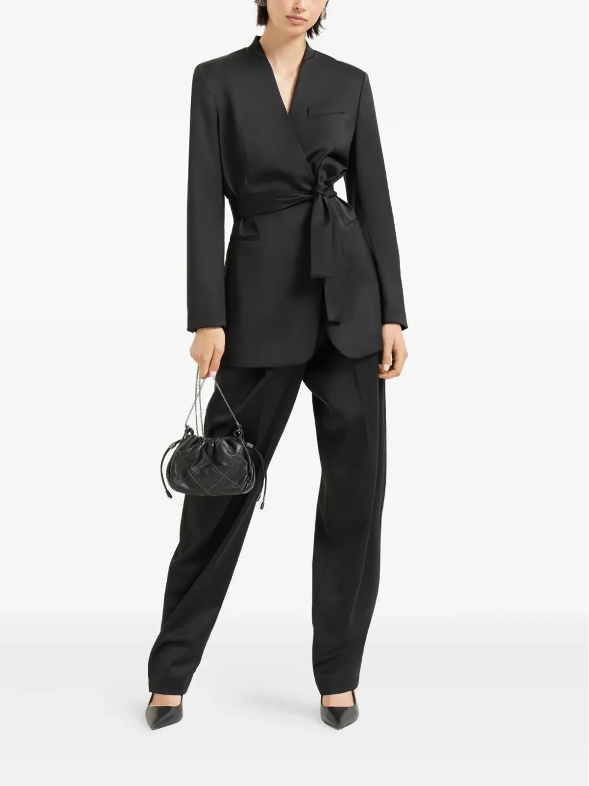 Brunello Cucinelli プリーツフロント テーラードパンツ - 画像2