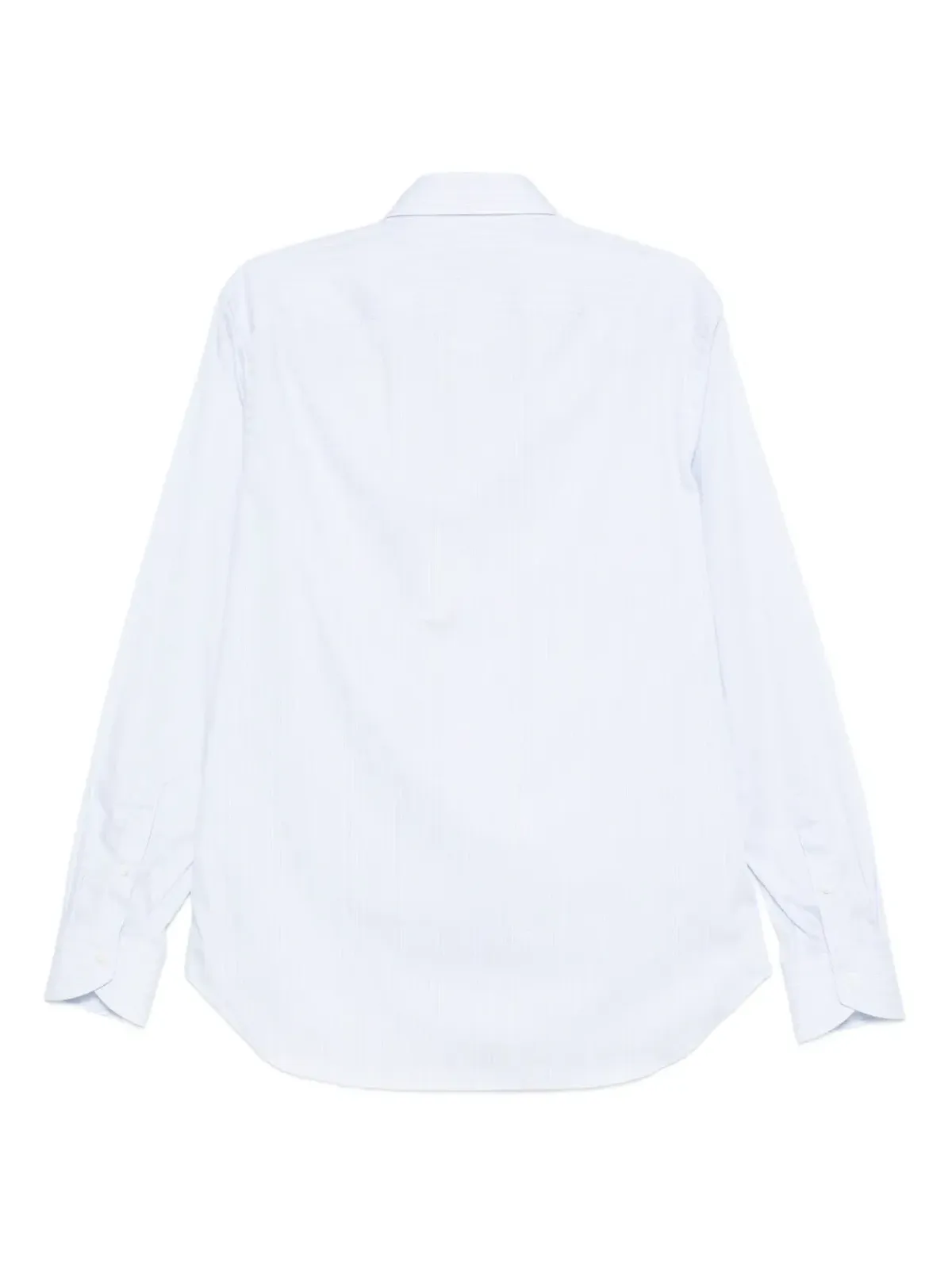 Canali ピンストライプ コットン シャツ ブルー - 画像2