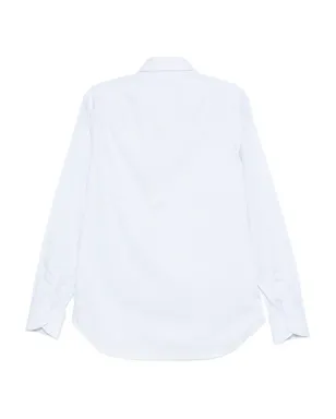 Canali ピンストライプ コットン シャツ ブルー - サムネイル2