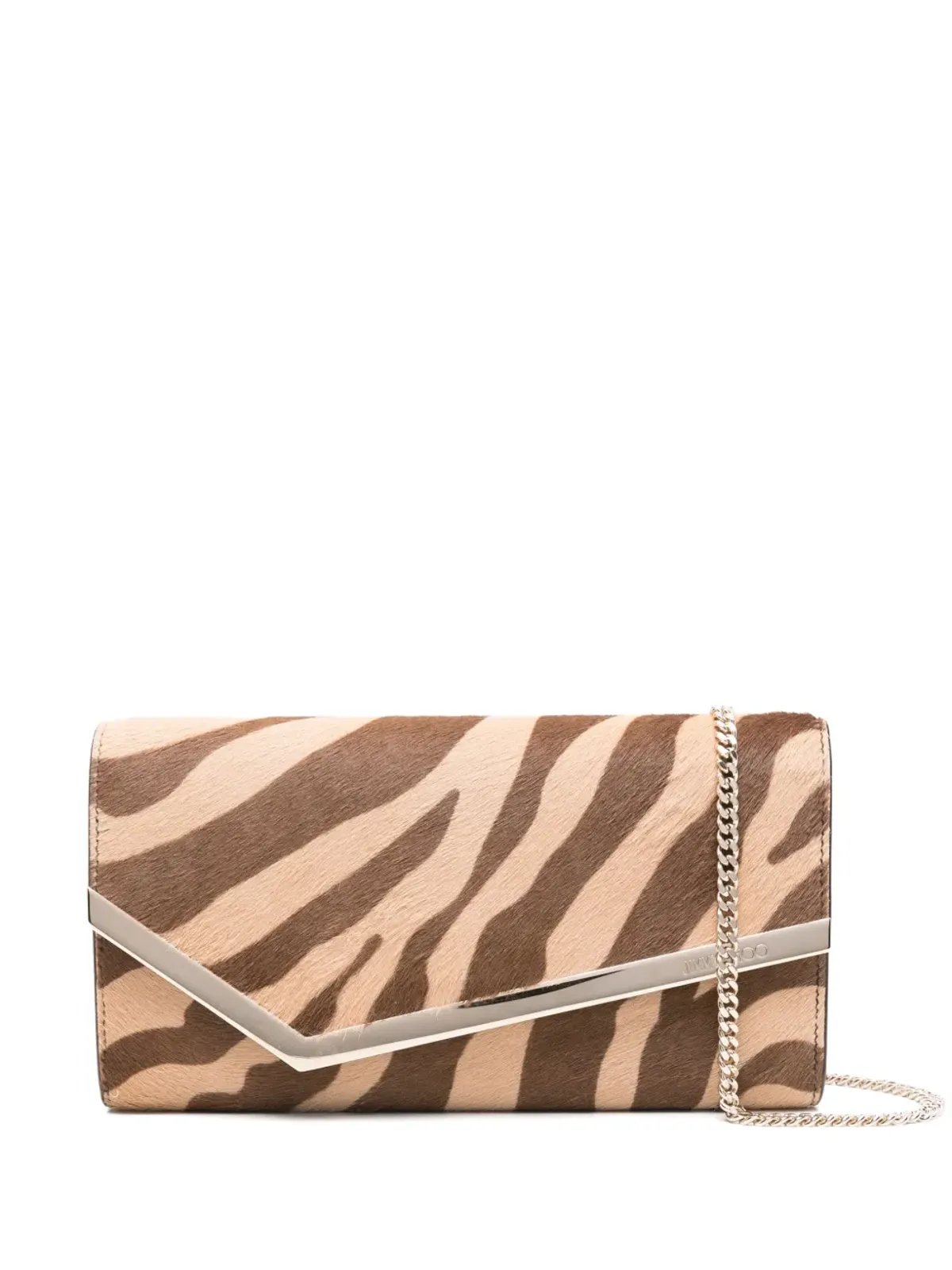 Jimmy Choo Emmie ゼブラ柄 クラッチバッグ - 画像1