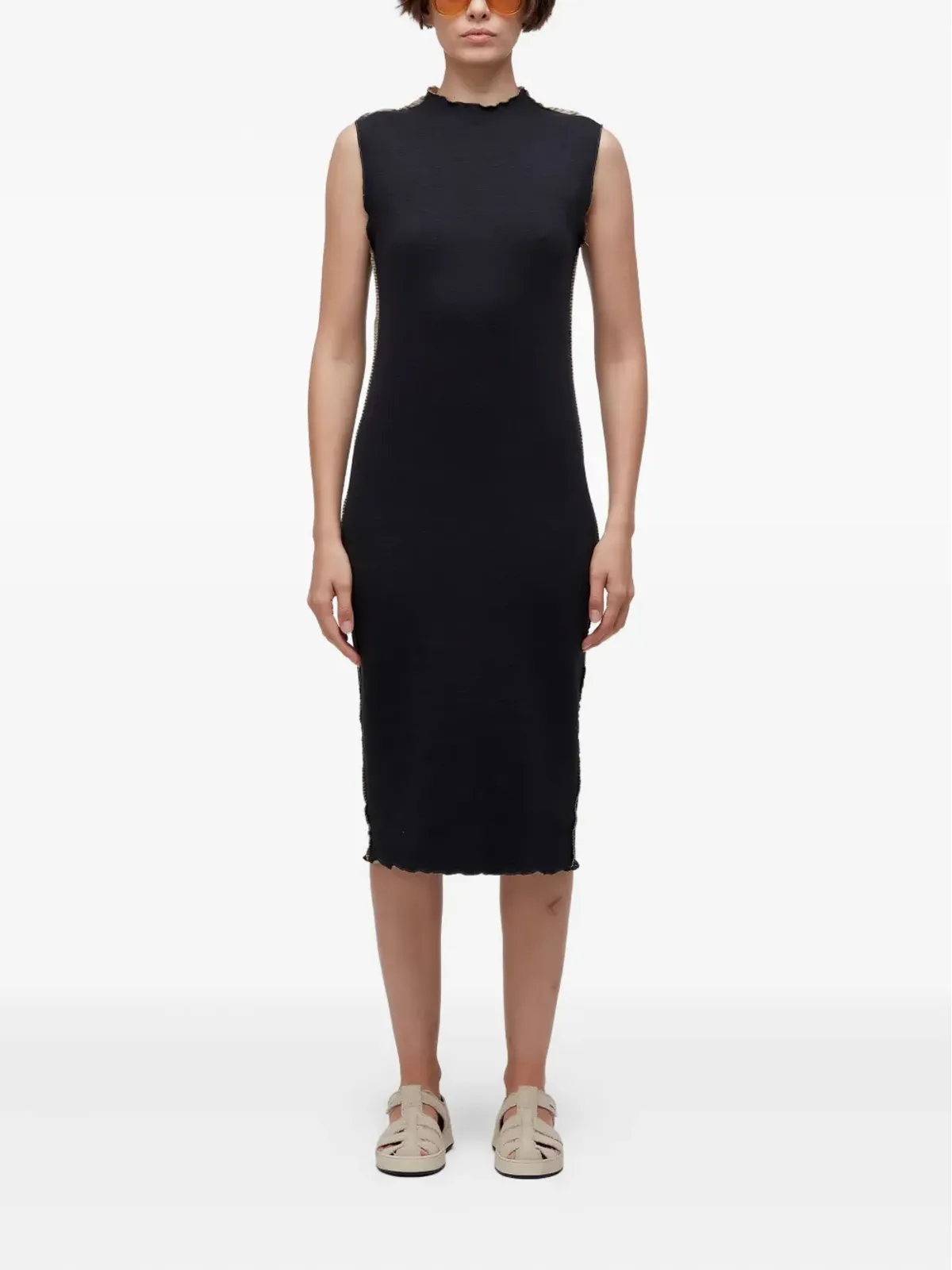 Osklen sleeveless midi dress - Neutrals - 画像5