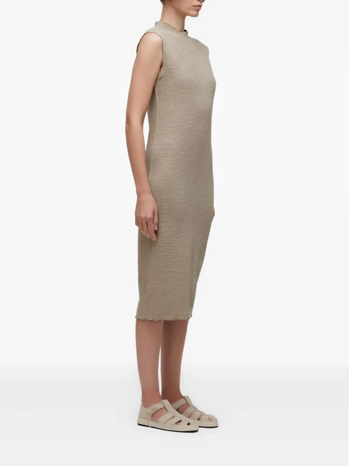 Osklen sleeveless midi dress - Neutrals - 画像3