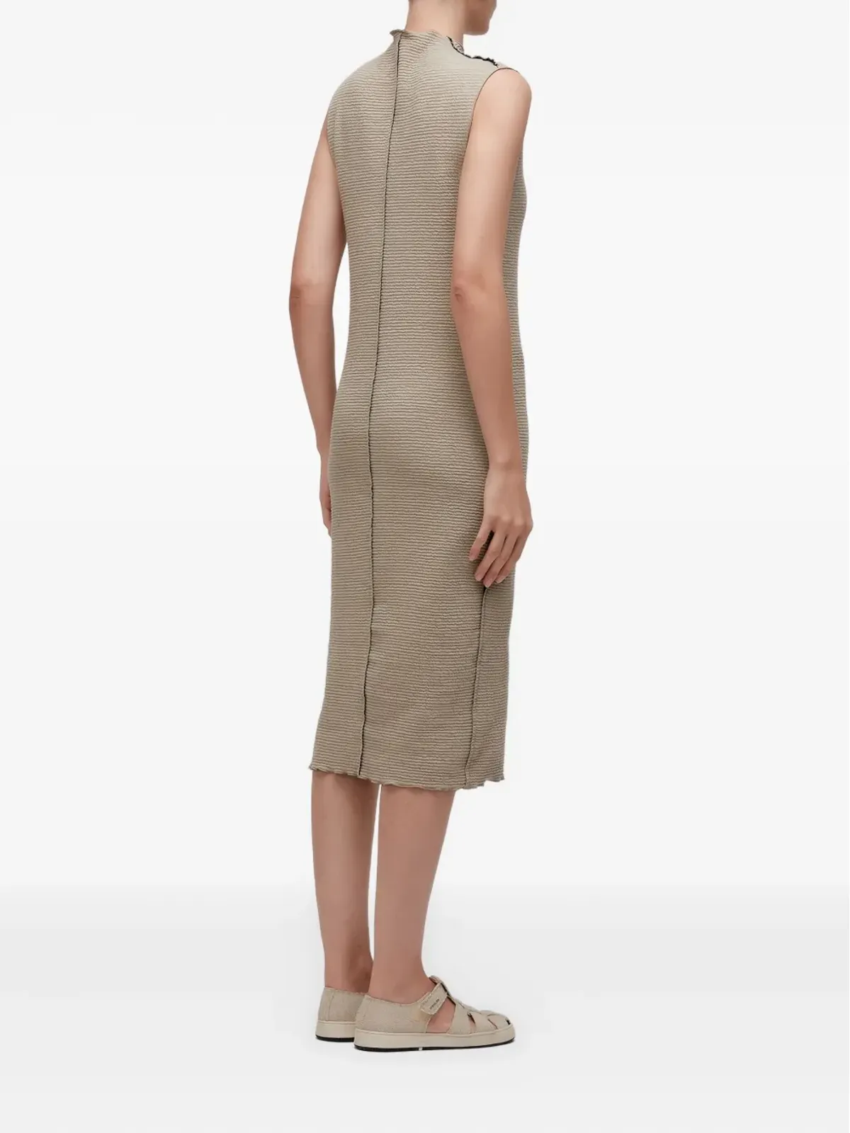 Osklen sleeveless midi dress - Neutrals - 画像4