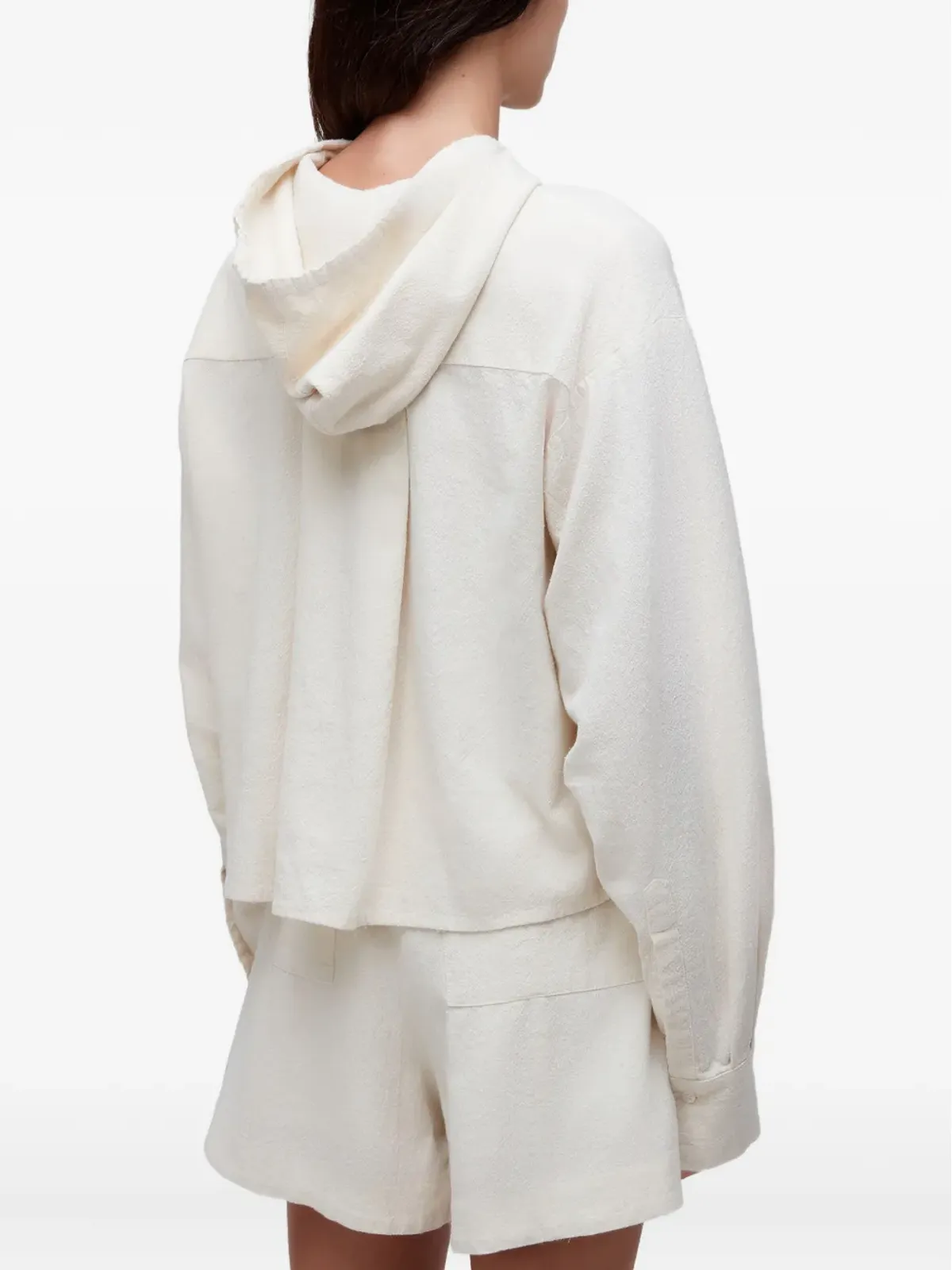 Osklen Bordado Concha hooded shell-stitch ジャケット - ホワイト - 画像3