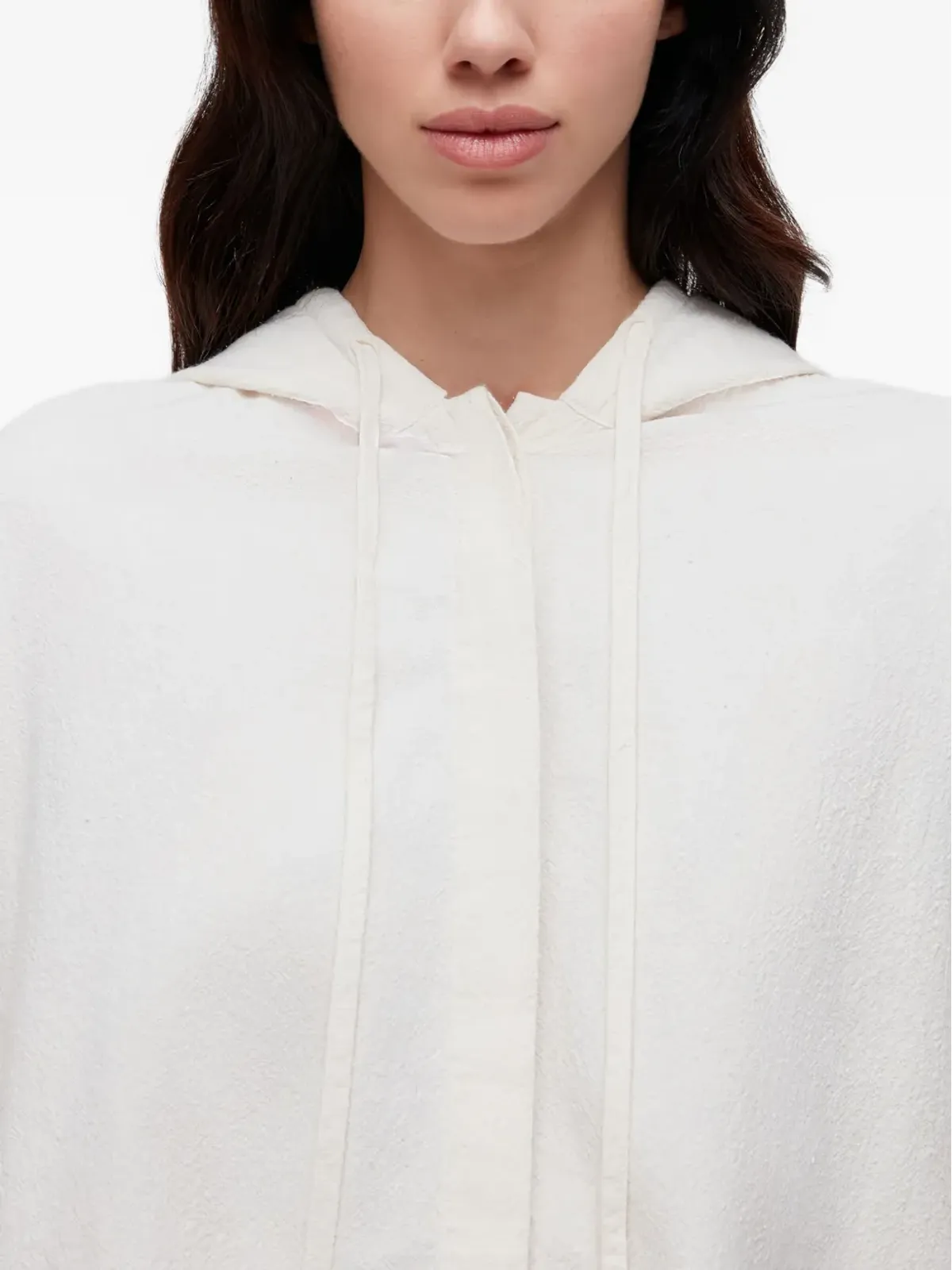 Osklen Bordado Concha hooded shell-stitch ジャケット - ホワイト - 画像4