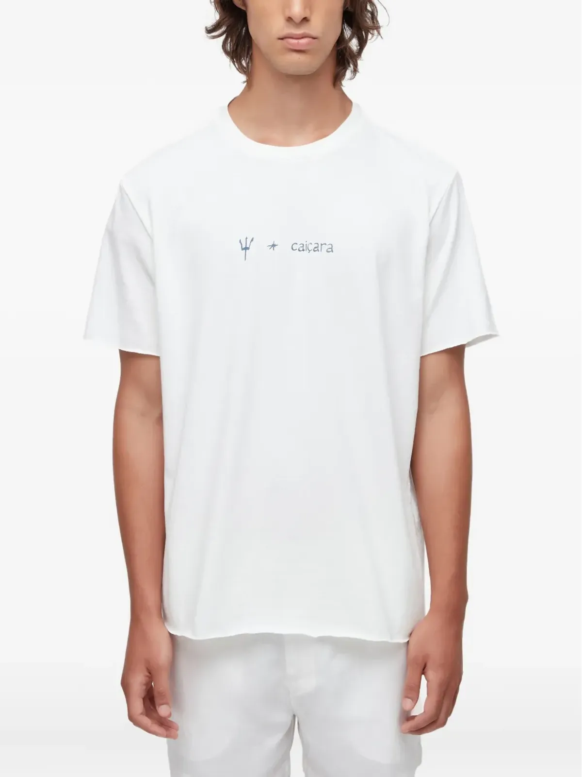 Osklen トライデント グラフィック ローエッジ Tシャツ - 画像3
