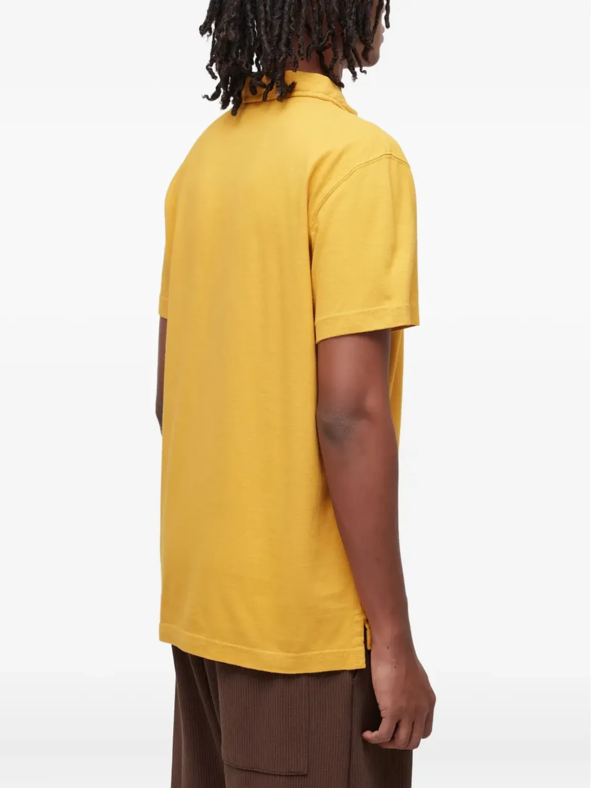 Osklen Stone printed-shield ポロシャツ - Yellow - 画像3