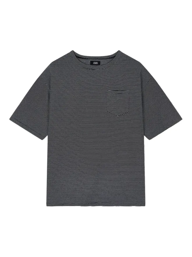 TOMBOY TOMBOY ストライプ柄胸ポケットTシャツの商品画像