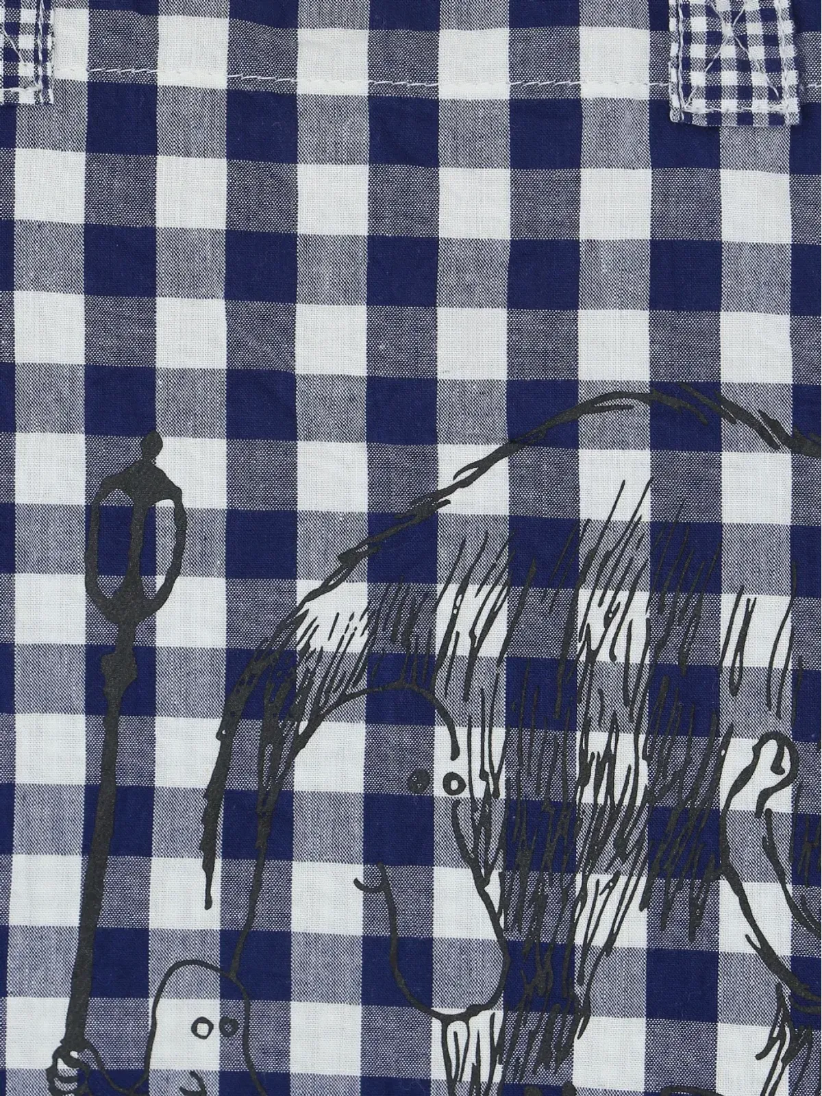 Comme des Garçons TAO ギンガムチェック柄 グラフィックプリント トートバッグ - 画像4
