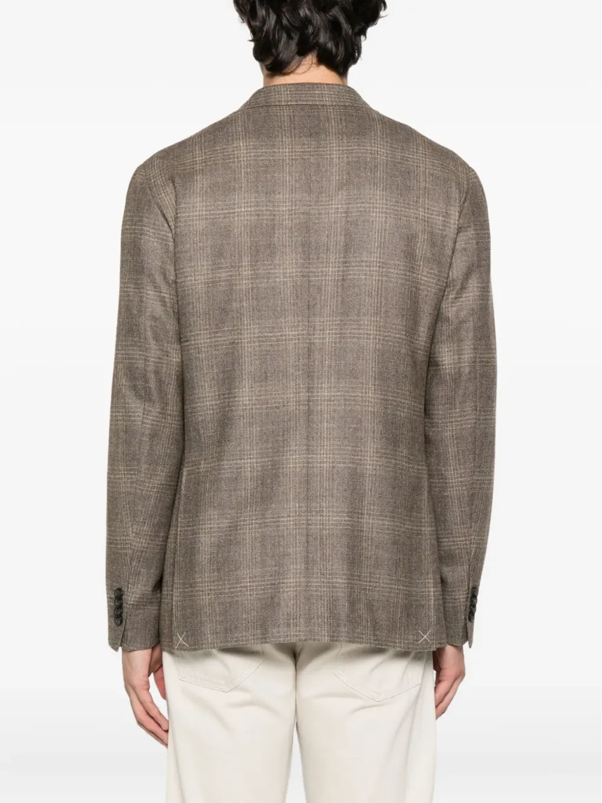 Canali チェック柄ウールブレザー - 画像4