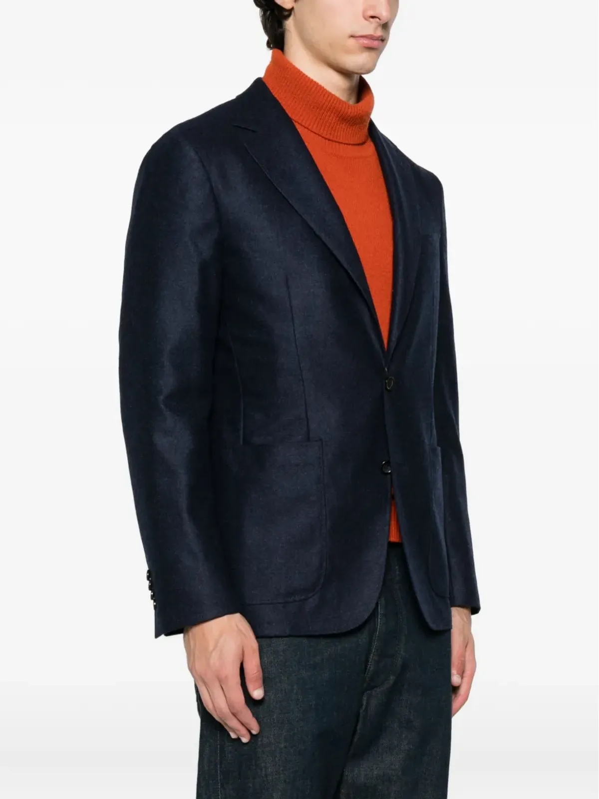 Canali ツーボタン ウール ブレザー - 画像3