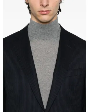 Canali ピンストライプスーツ ブルー - サムネイル4