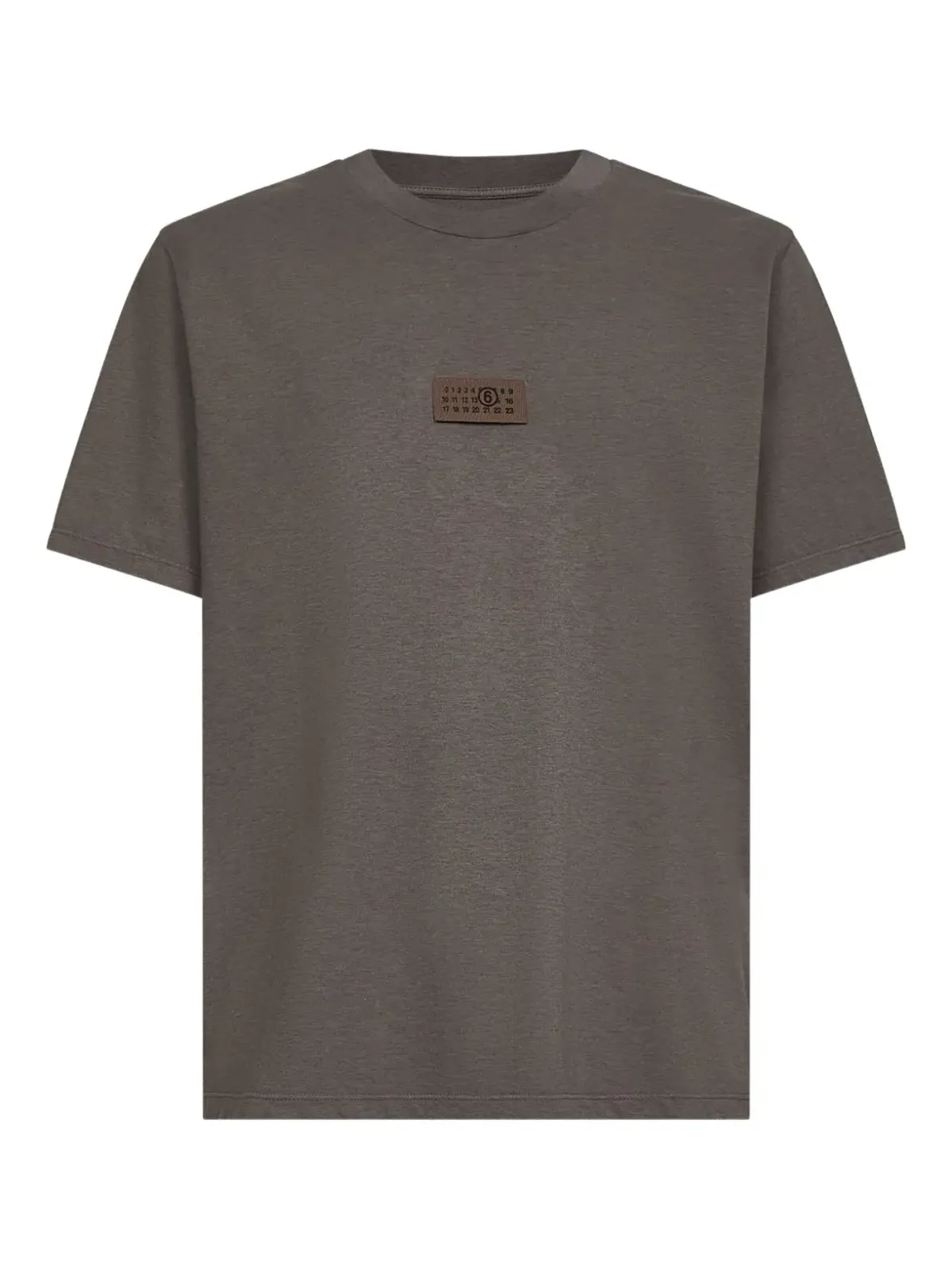 MM6 Maison Margiela numbers-motif cotton T-shirt - Neutrals - 画像1