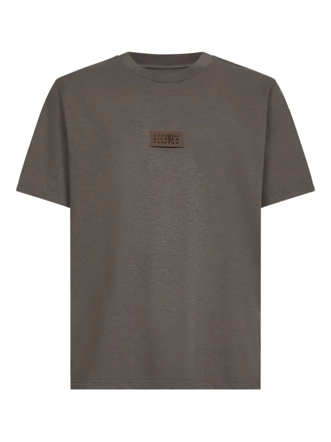 MM6 Maison Margiela MM6 Maison Margiela numbers-motif cotton T-shirt - Neutralsの商品画像