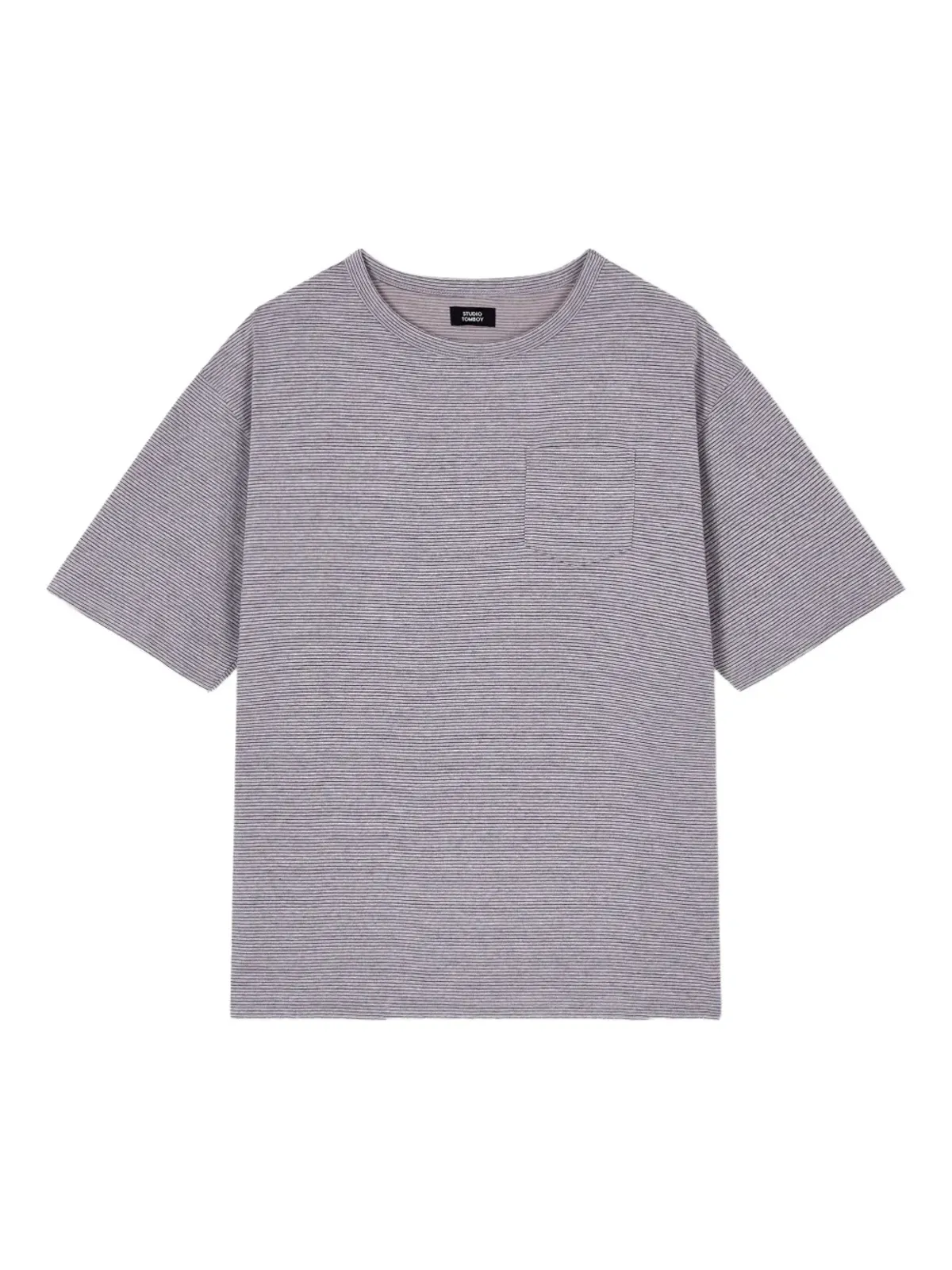 TOMBOY ドローストリングポケットTシャツ - グレー - 画像1