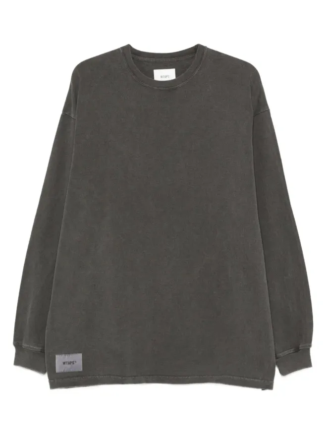 WTAPS WTAPS Sign-Od ロングスリーブ コットン Tシャツ - Greyの商品画像