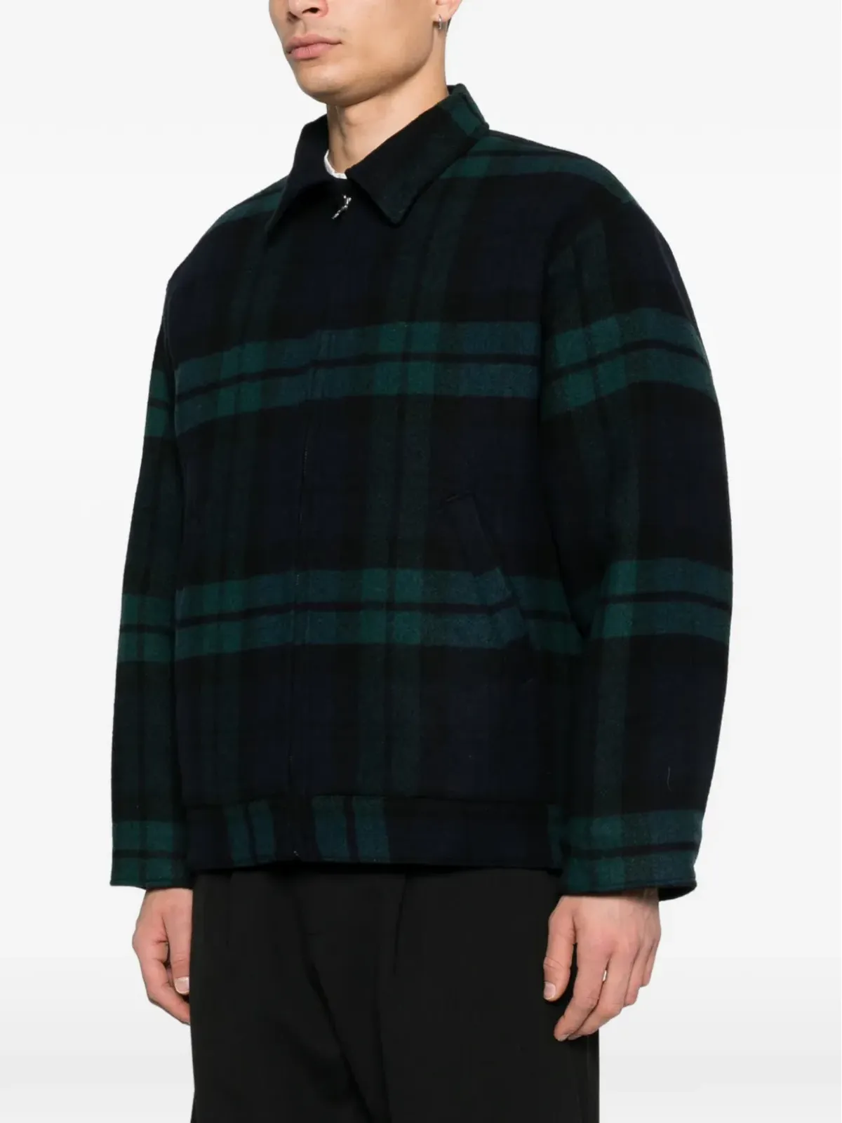 WTAPS チェック柄ジップアップシャツジャケット - 画像3