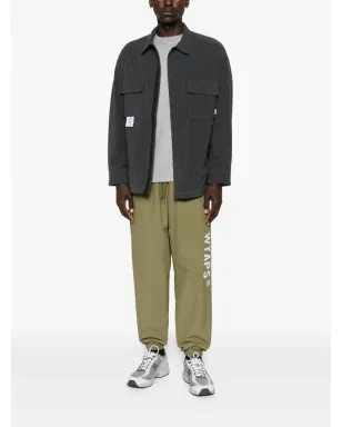 WTAPS ロゴプリント トラックパンツ - Green - サムネイル2