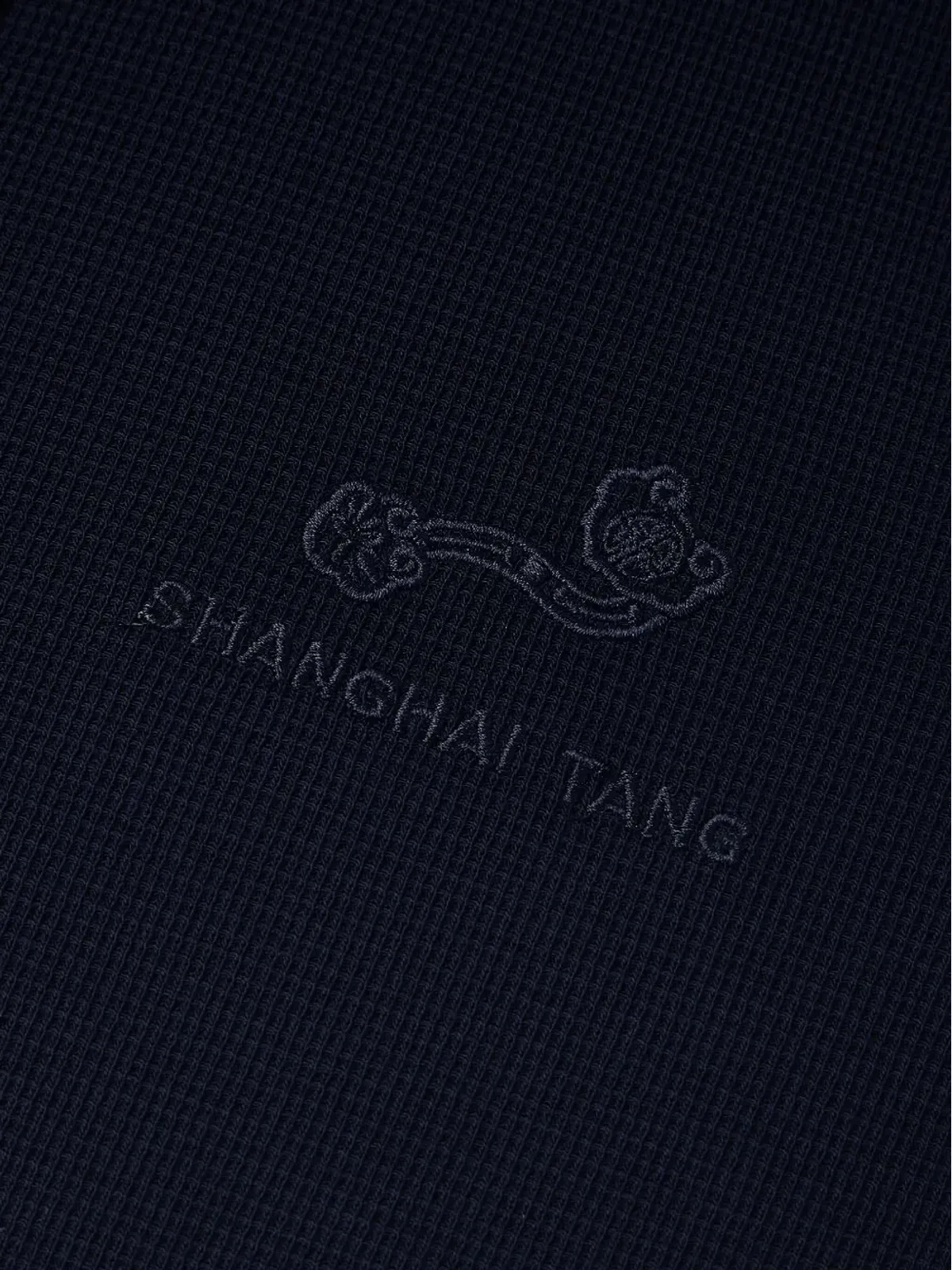 Shanghai Tang Tang Playmaker collared short-sleeve T-shirt - Black - 画像4
