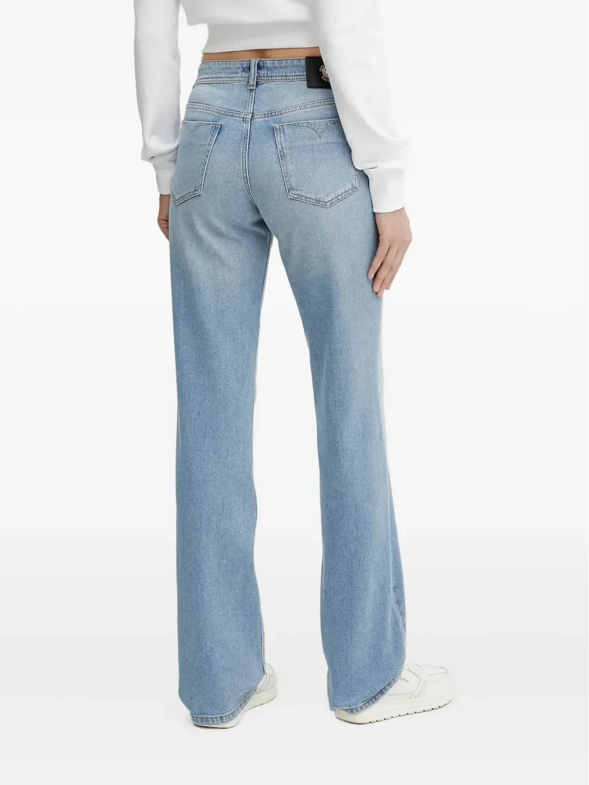 Versace Jeans Couture ロゴプレートジーンズ ブルー - 画像2