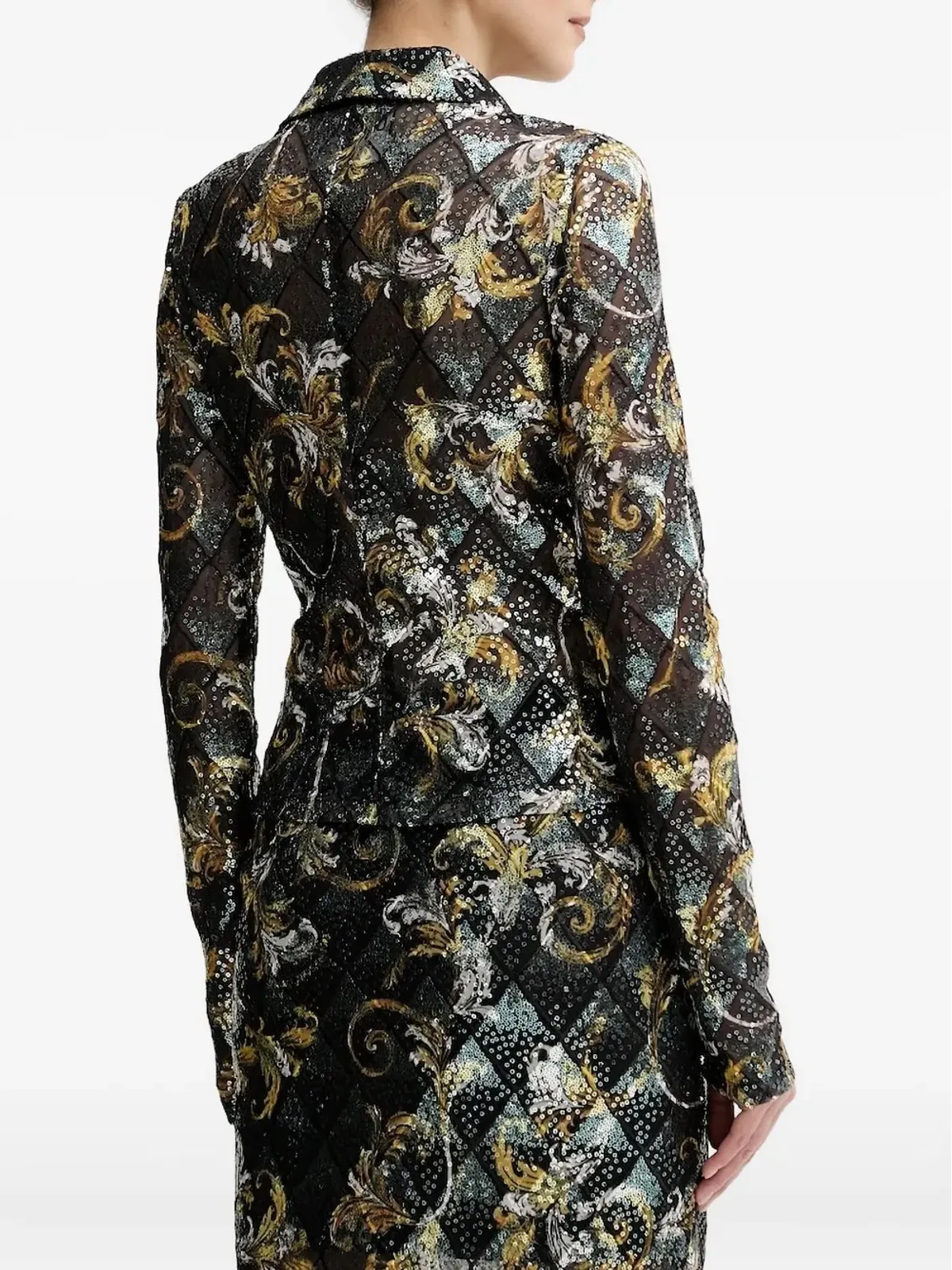Versace Jeans Couture スパンコール装飾ブラウス - ブラック - 画像2