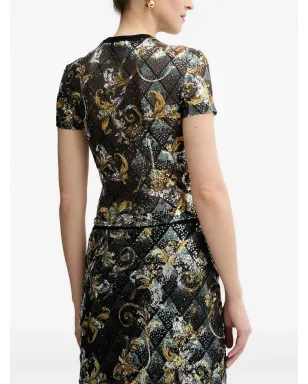 Versace Jeans Couture スパンコール装飾のバロック柄トップス - サムネイル2